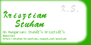 krisztian stuhan business card